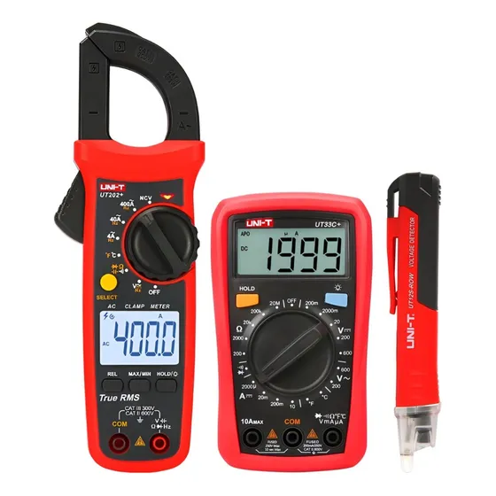Uni-t  Multimetro 33c+ Pinza Amperometrica 202+ Detector 12s