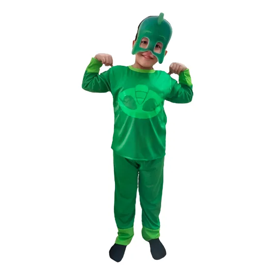 Disfraz Gekko Pj Mask Manga Larga Héroes En Pijamas
