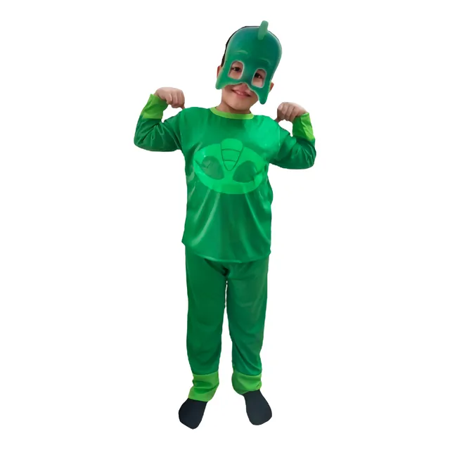 Disfraz Gekko Pj Mask Manga Larga Héroes En Pijamas