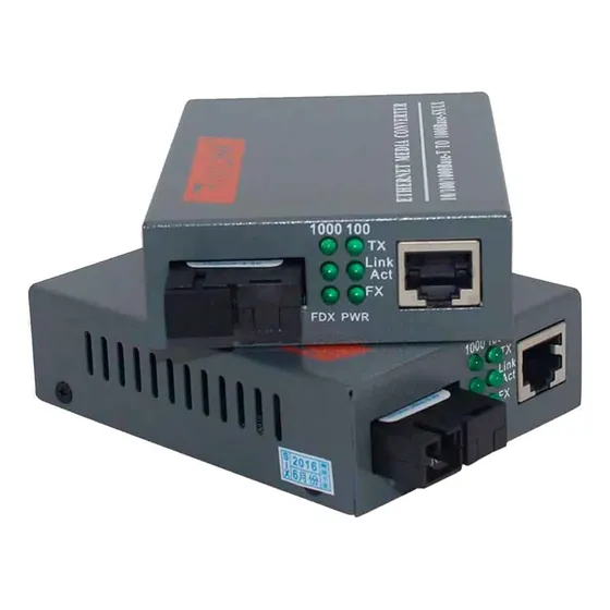 Media Convert De Fibra Optica A Utp Conector Sc 20km 1.25gb 