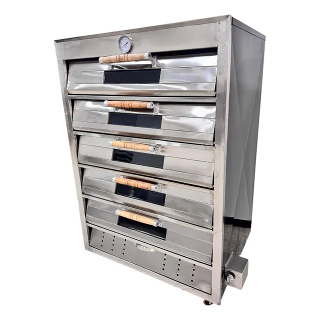 Horno A Gas Industrial Con Reloj De 5 Camara Para 10 Bandeja