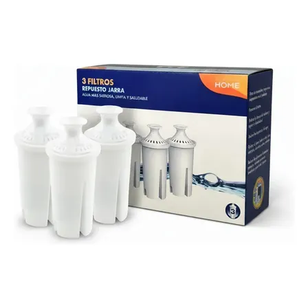 3 Repuestos Filtros Universal Jarra Agua - Bianca Home