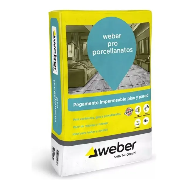 Pegamento Weber Pro Porcelanatos Y Cerámicas X 25kg - 1° Cal