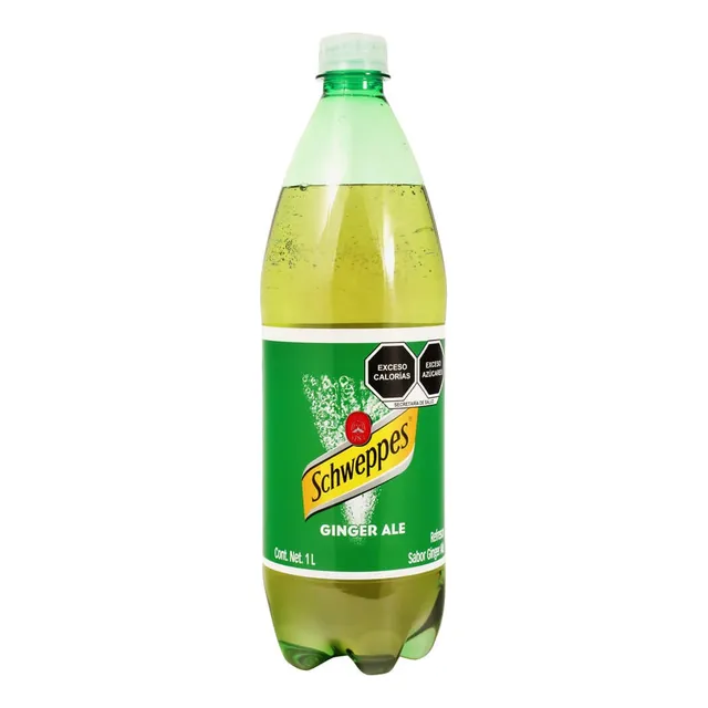 8 Pack Refresco Ginger Ale Schweppes 1 L