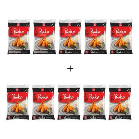 Kit 10 Farinha Empanar Tempurá Alfa Panko Flocada 1kg