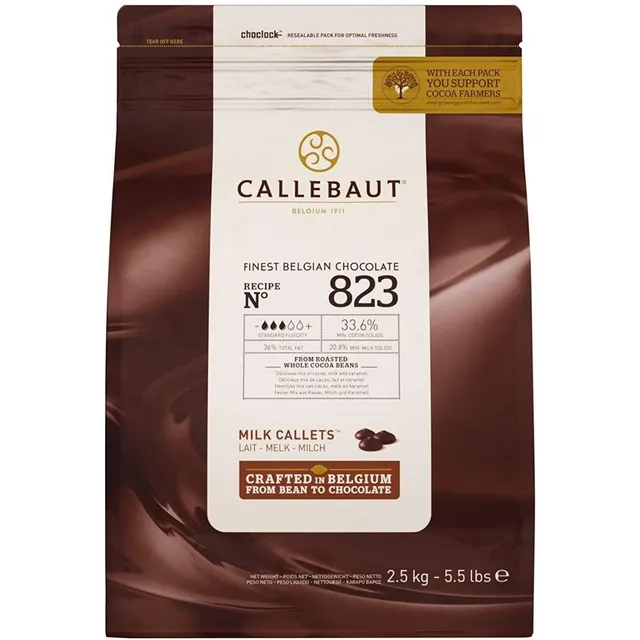 2.5 Kg Chocolate Leche Callets Belga Callebut 823