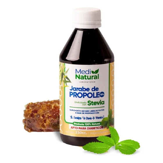 Jarabe De Propóleo Con Stevia Medinatural X 250gr Sabor Neutro