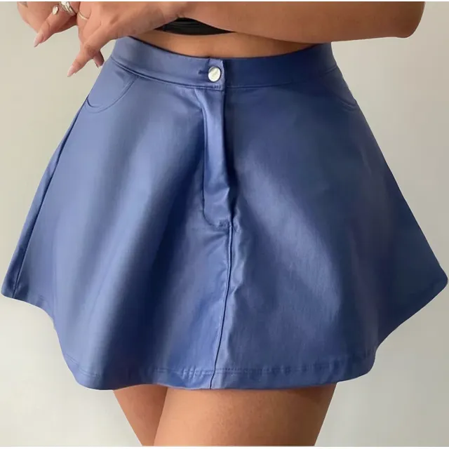 Falda O Pollera Corta Engomada Estilo Campana  Plato Colores