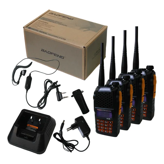 4 Rádio Profissional Walk Talk Ht Baofeng Uv6r Dual Band 8w