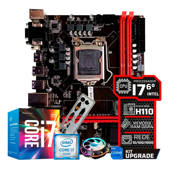 Kit Upgrade Intel Core I7 6°geração Ddr4 Placa Mãe H110
