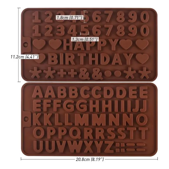 Molde Para Chocolates Letras Y Numeros 