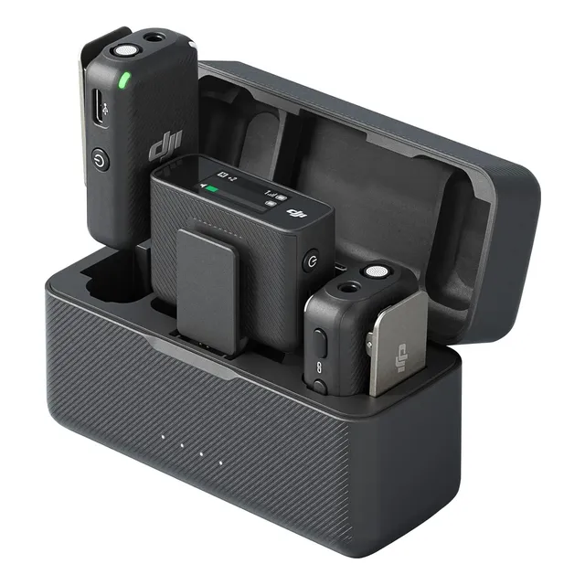 Microfono Inalambrico Doble Com Case  Dji 2 Tx + 1 Rx