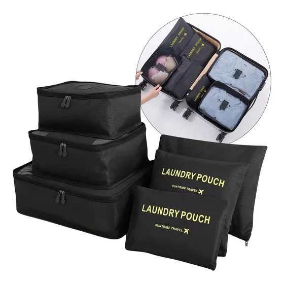 Bolso Neceser Organizador Set Valija Viaje X6 Piezas Trendy 
