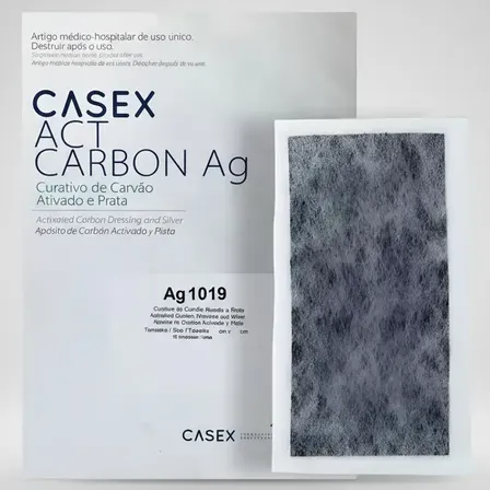Act Carbon Ag 10,5 X 19 Curativo Carvão Ativado E Prata C/10