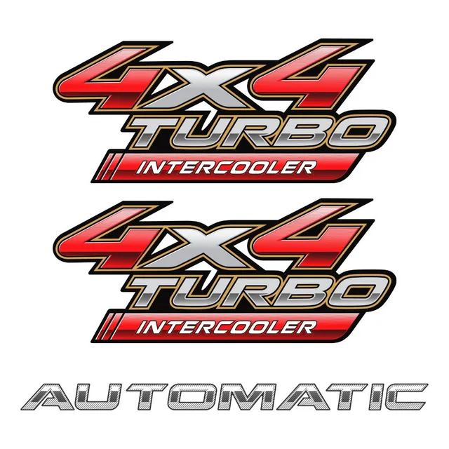 Par Adesivos Lateral Hilux 4x4 + Automatic 2007 Kit08