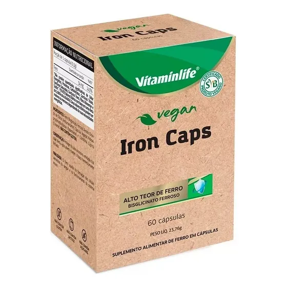 Hierro Vegano 300mg (60 Cápsulas) 1 Por Día Vitaminlife 