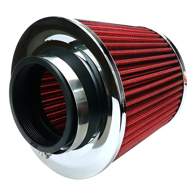 Filtro De Aire Conico Rojo 75mm Auto Tuning Alto Flujo
