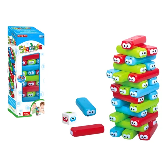 Juego Jenga Gusanitos O Stackers Plásticos Finos Con Ojitos 