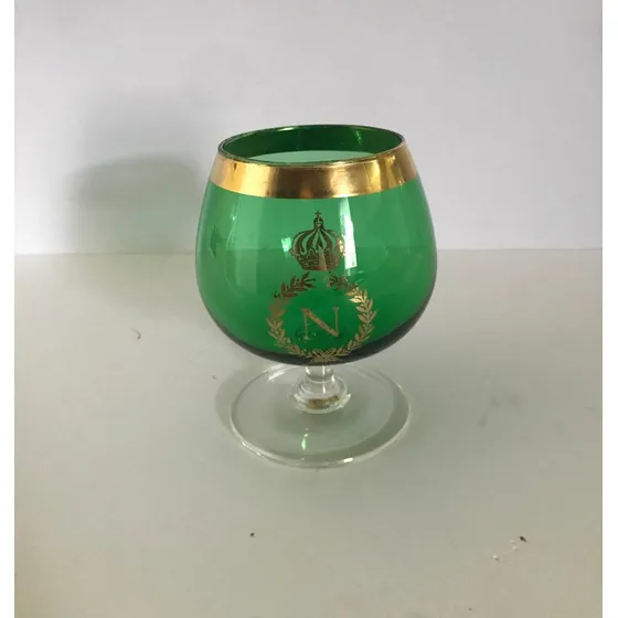 Copas De Cristal Para Brandy, Color Verde. 6 Unidades.