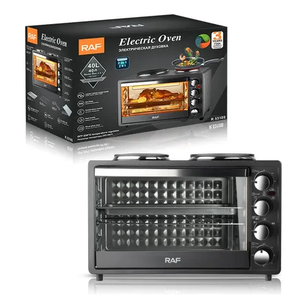 Horno Eléctrico De Mesa Con Estufas 2 En 1 Raf R.5310s 30lts