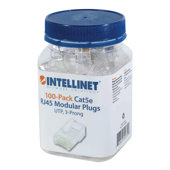 Plugs Modulares Rj-45 Cat5e Intellinet Bote Con 100pz 502399