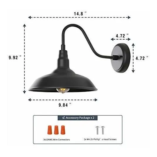 Lm2201 Lampara Techo Cuello Cisne Exterior Para Porche Casa