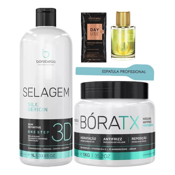 Kit Borabella Selagem 3d Sem Fomol + Boratx + Brindes