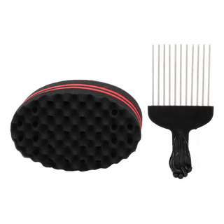 Esponja Para El Cabello Afro Twist, 2 Unidades, Peine Y Rizo Esponja Para El Cabello Afro Twist, 2 Unidades, Peine Y Rizo