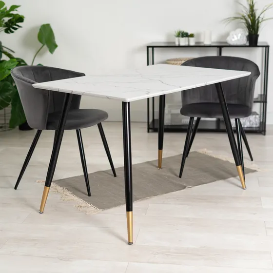 Mesa De Comedor Marble Estilo Eames Rectangular