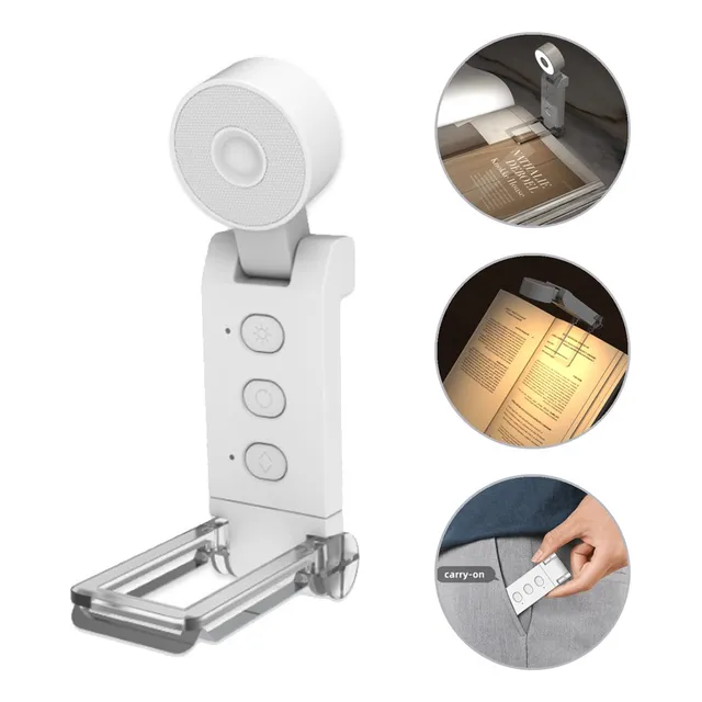 Luz De Libro Usb Recargable Brillo Ajustable Para Protección