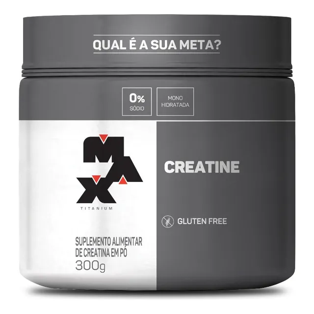 Creatina Max Titanium Monohidratada Em Pó Pote 300g Creatina Po Sem Sabor