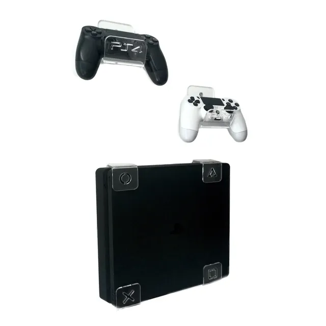 Soporte Base Pared Ps4 En 2 Secciones + 2 Soportes Control