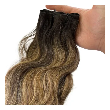 Cabelo Humano Na Tela Moreno Iluminado Confecção 60cm 25g