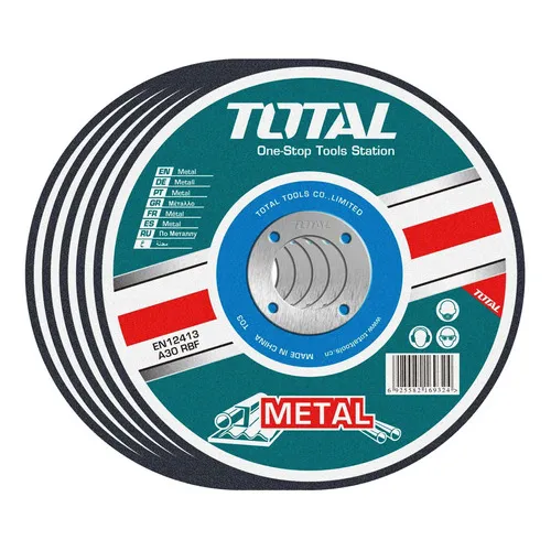 Disco Corte Metal Total 180mm (7) 3.0mm Amoladora - 5un Color Turquesa