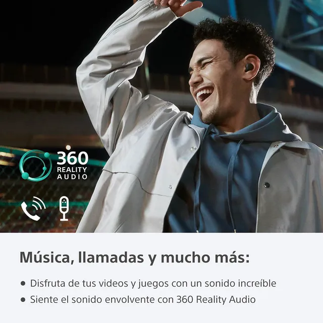 Auriculares Bluetooth Inalámbricos In Ear Sony Wf-ls900 Color Negro