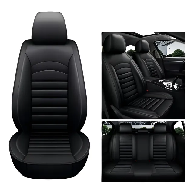Kit Funda Cubre Asiento Auto Premium Luxury 4 Almohadas