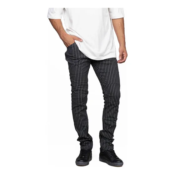 Pantalon Denim Con Rayas George Rever Pass