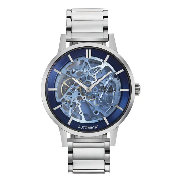 Reloj Hombre Kenneth Cole Kc50559008 New York Color de la correa Plateado Color del bisel Plateado Color del fondo Azul