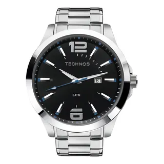 RelĂłgio Technos Masculino 2115gu/1a Detalhe Azul Ou Vermelho Cor Da Correia Prata Cor Do Bisel Prata Cor Do Fundo Preto Com Azul RelĂłgio Technos Masculino 2115gu/1a Detalhe Azul Ou Vermelho Cor Da Correia Prata Cor Do Bisel Prata Cor Do Fundo Preto Com Azul