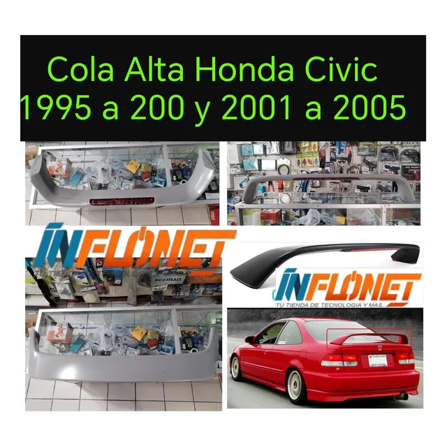 Cola De Pato Alta Honda Civic 1996 Al 2000 Coupe Con Luz 800