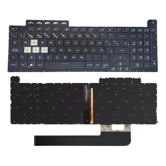 Teclado Asus Tuf Gaming F15 Fa506 Fx506 Fx706 Fa706 Iluminad Color Negro Idioma Español Latinoamérica