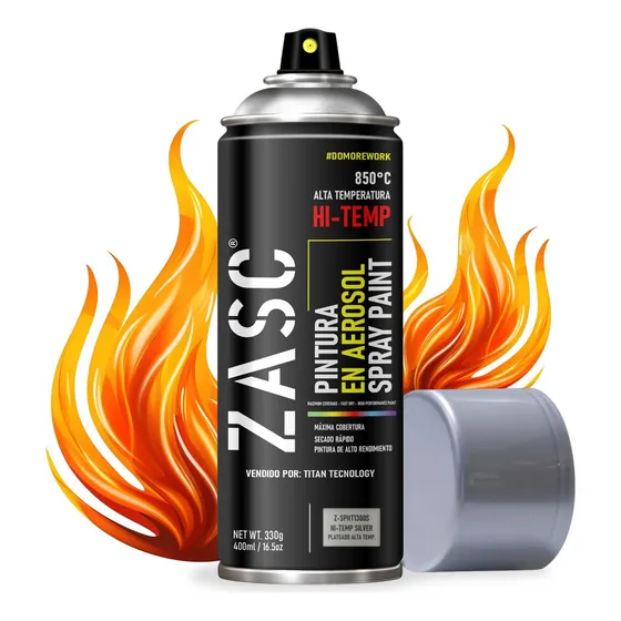 Pintura En Spray / Aerosol De Alta Temperatura 400cc Zasc