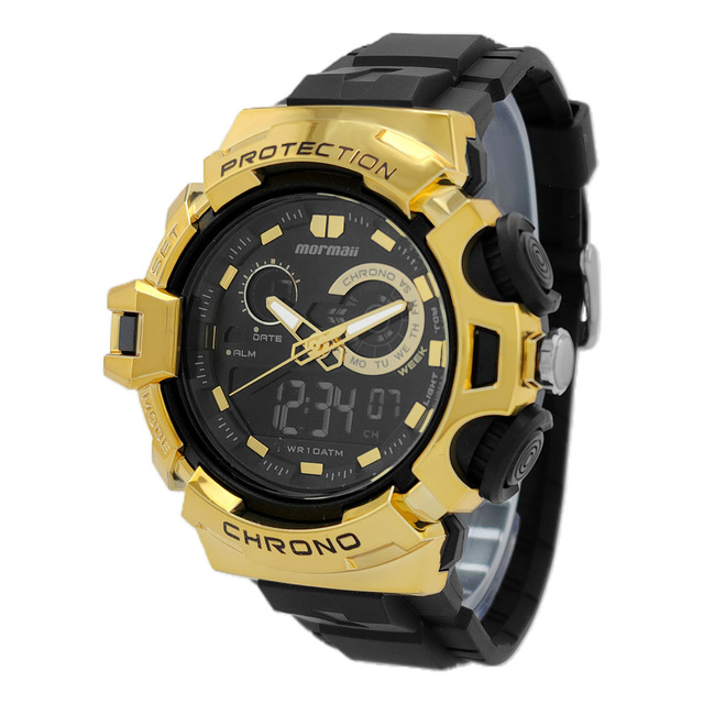 Relógio Mormaii Masculino Action Mo1107a/8d Cor Da Correia Preto Cor Do Bisel Dourado Cor ... Relógio Mormaii Masculino Action Mo1107a/8d Cor Da Correia Preto Cor Do Bisel Dourado Cor ...