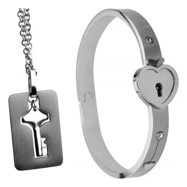 Master Series Cuffed Locking Brazalete Y Collar Para Parejas