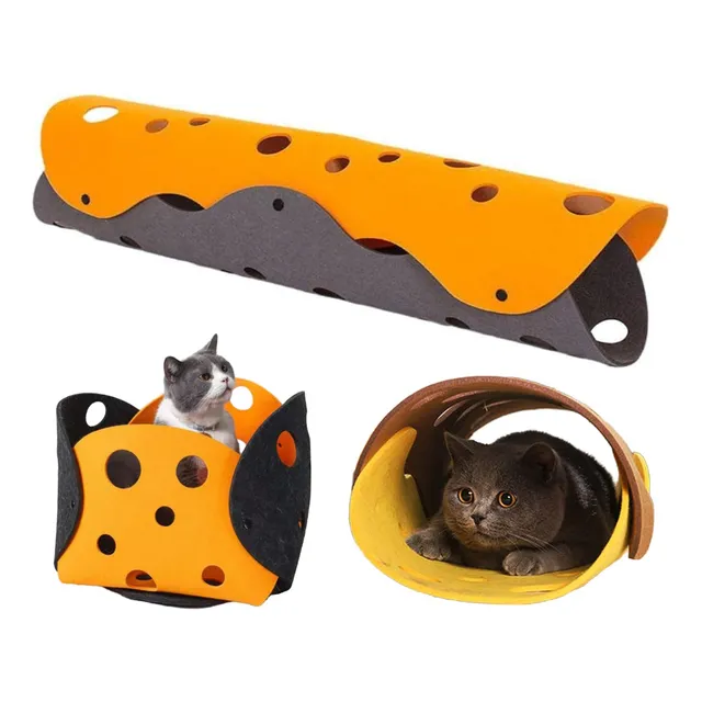 Tunel Plegable Para Gato Juguete Cama Interactivo Armable
