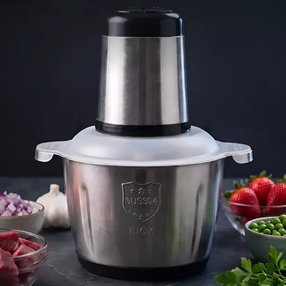 Multiprocessador Alimento Moedor Triturador Eletrico 2l Inox