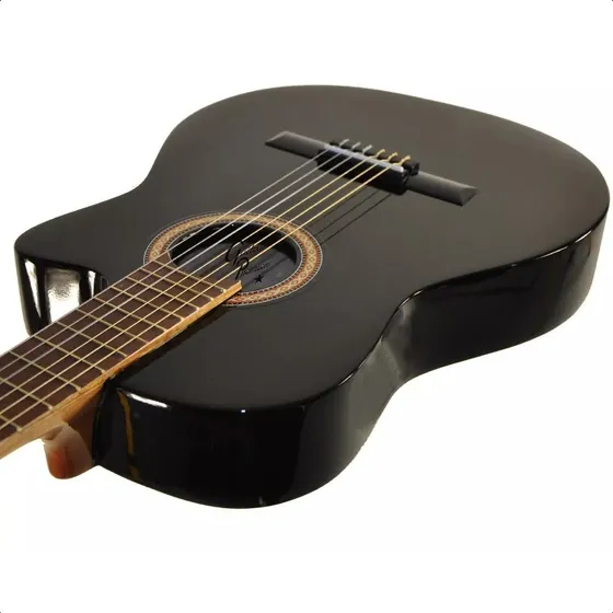 Guitarra Criolla Electroacustica Media Caja Funda Pua Color Seleccionar Color