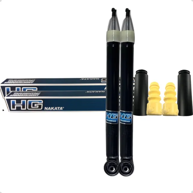 Par Amortecedor Traseiro Nakata + Kit Batente Para Vw Fox