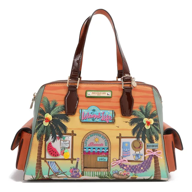 Bolsa Boston De Nicole Lee Estampada Sun & Sand Ss25