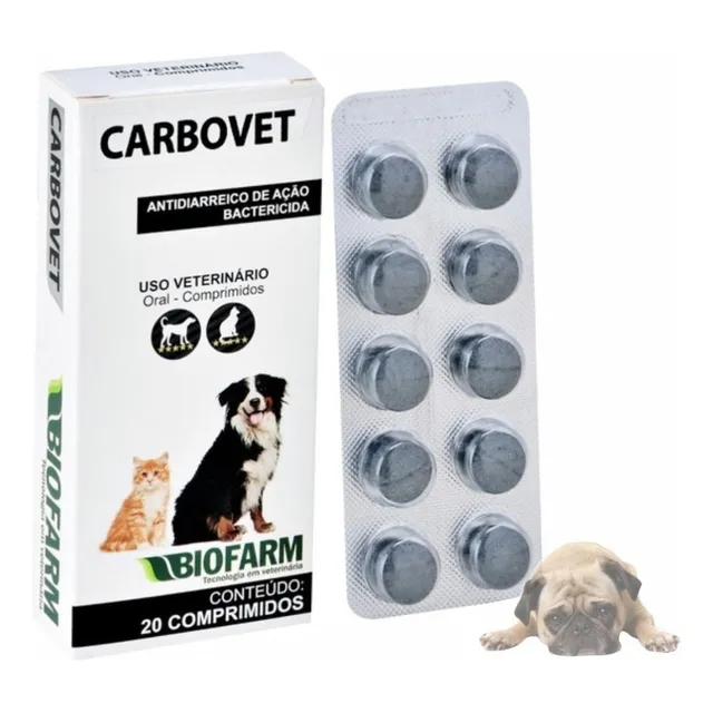 Cachorro Envenenado Carvao Ativado Carbovet 10cp